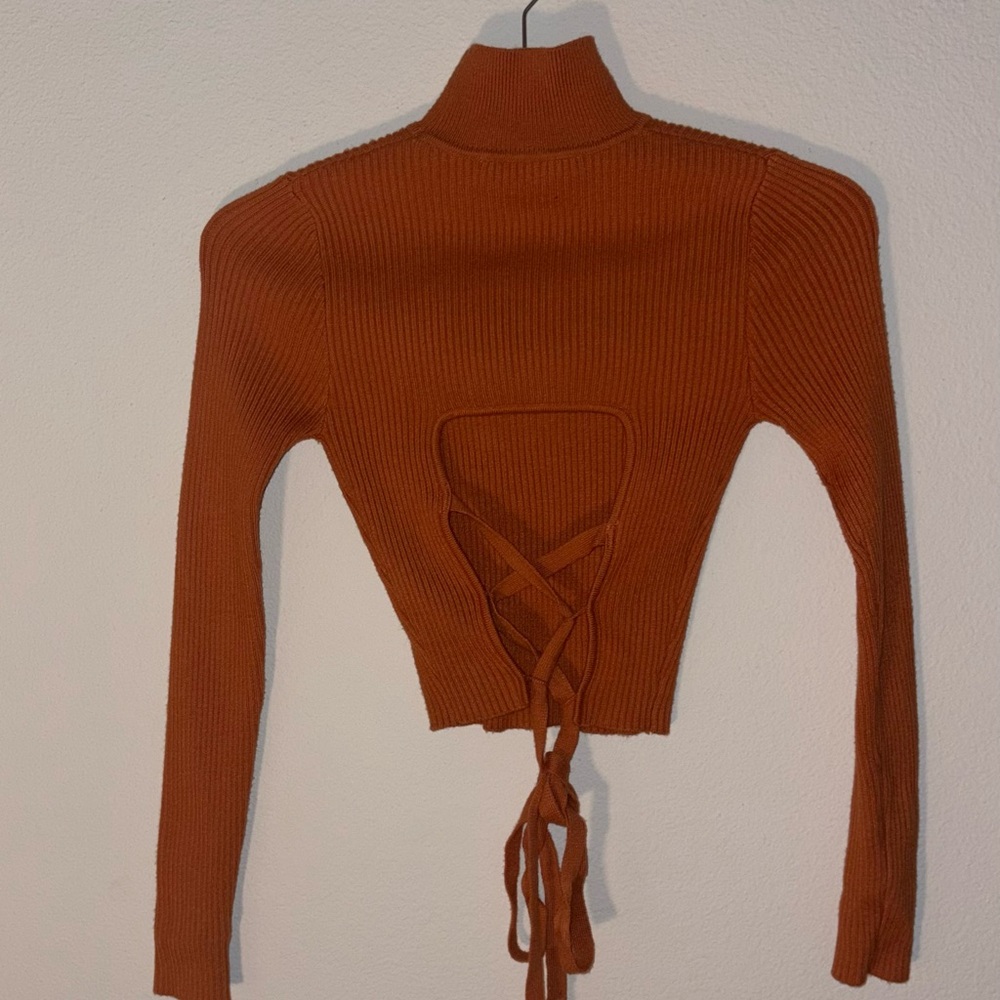 Zara Orange Long Sleeve Top